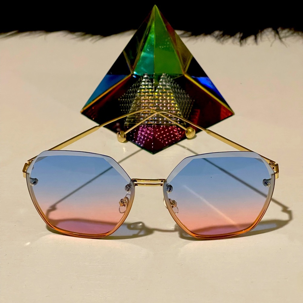 New Metal Frame Women Oversized Fashion Sunglasses
